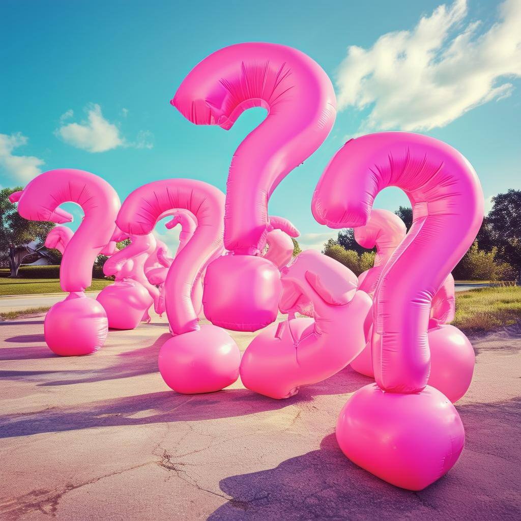 I want and inflatable pink question marks